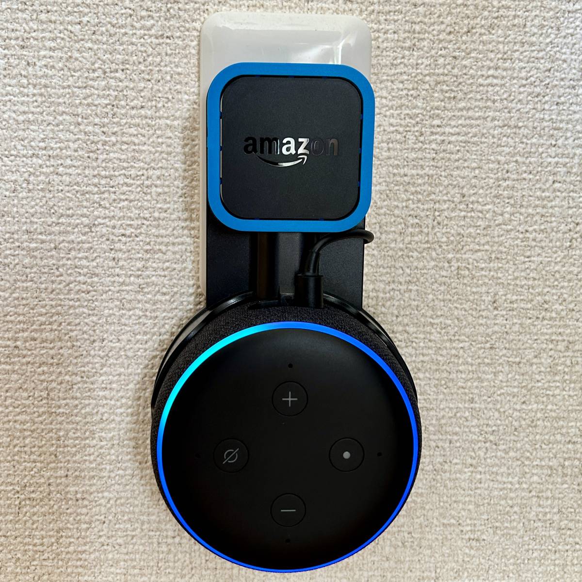 【美品/専用ホルダー付】Amazon｜アマゾン Echo Dot｜エコードット 第3世代 - スマートスピーカー with Alexa チャコール_画像1