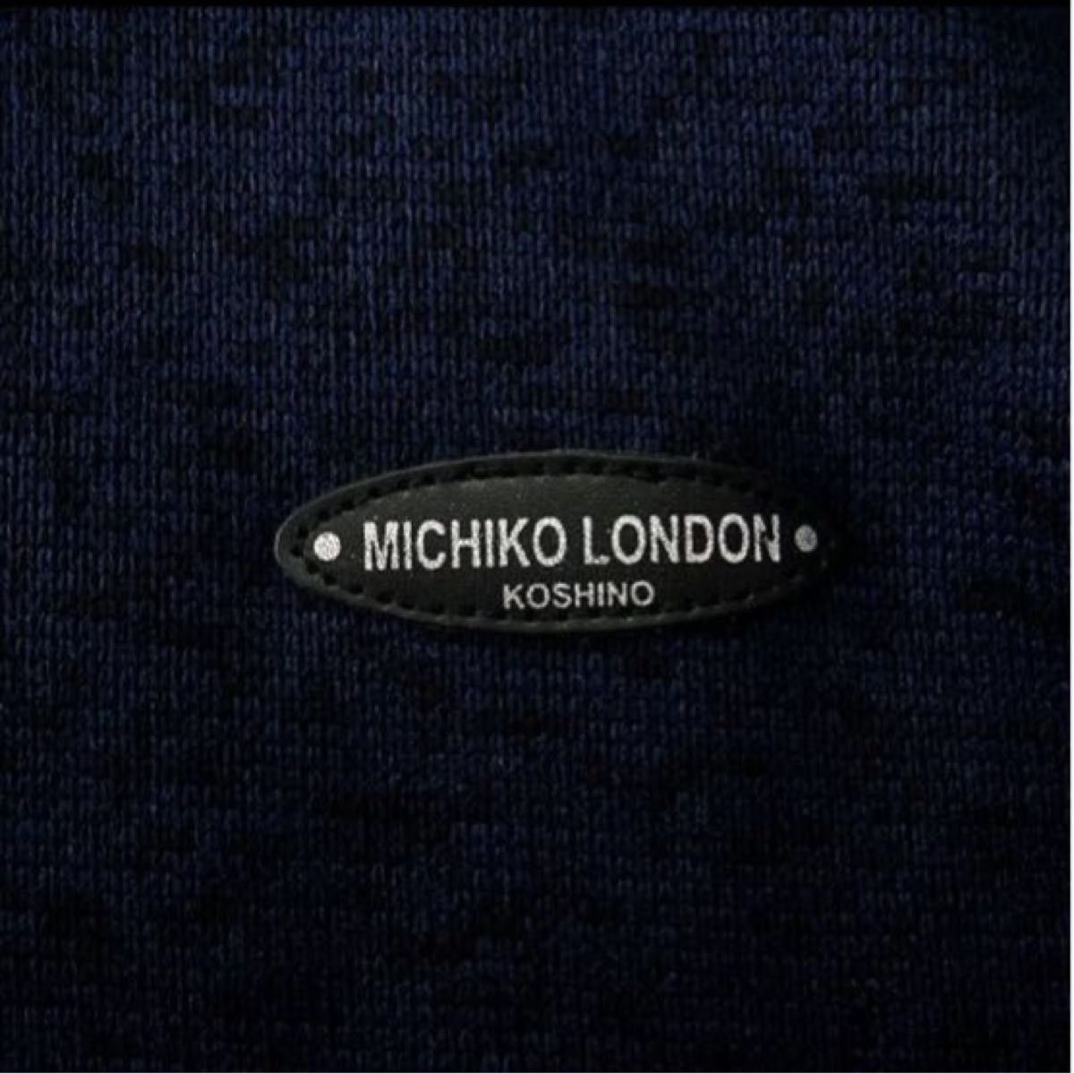 新品【MICHIKO LONDON】ミチコロンドン　メランジクルーネックニットフリースXL(ダークネイビー)プルオーバートレーナー