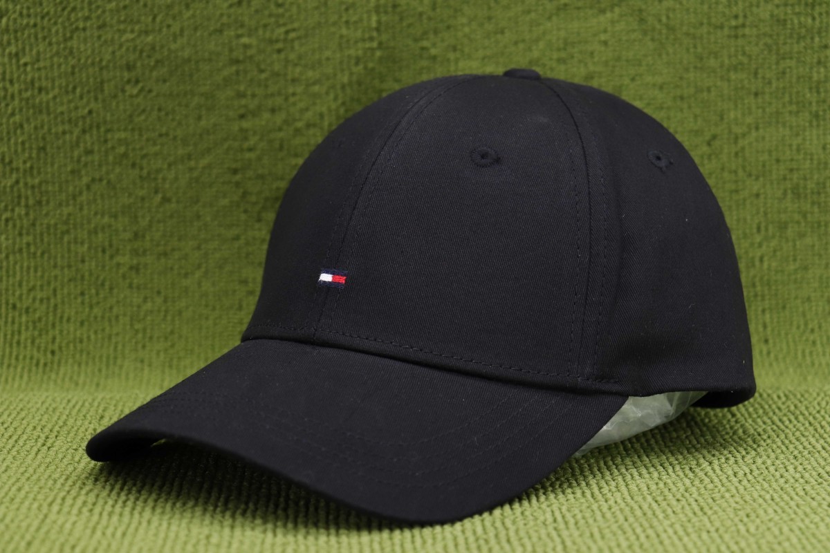 新品並行正規 TOMMY HILFIGER トミーヒルフィガー MINIロゴ 帽子 キャップ ブラック 黒 フリーサイズ コットン 管理0923No4Am_画像1