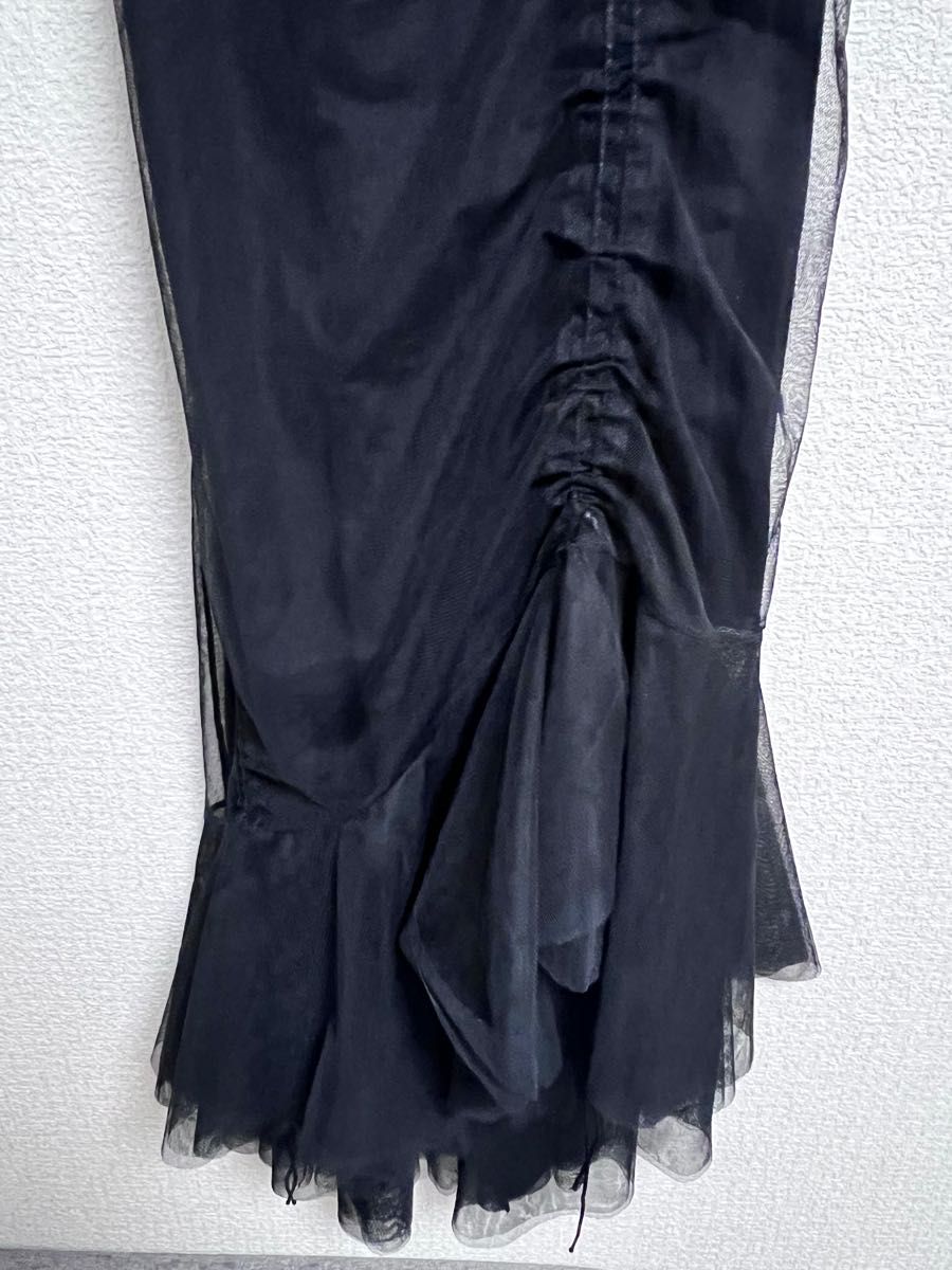 チュールマーメイドドレス　ブラック　Mサイズ