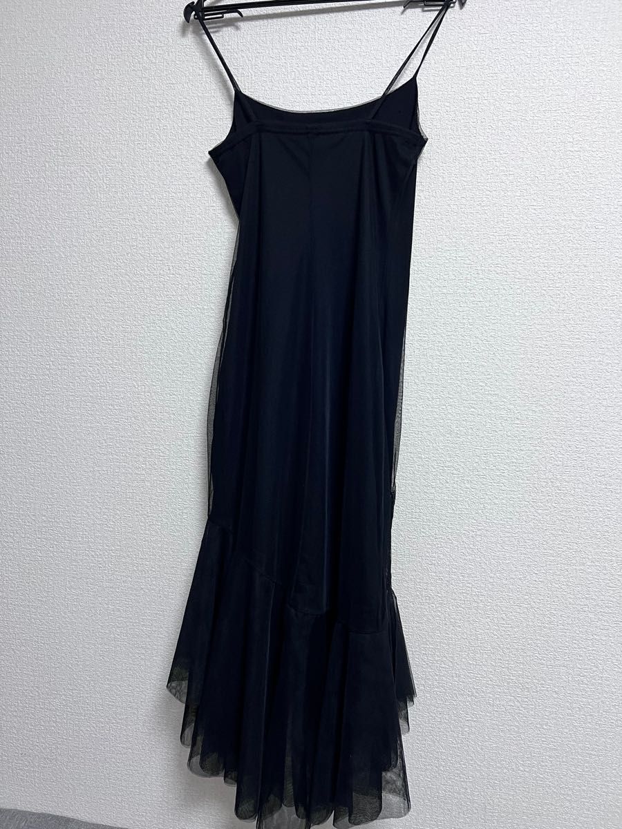 チュールマーメイドドレス　ブラック　Mサイズ