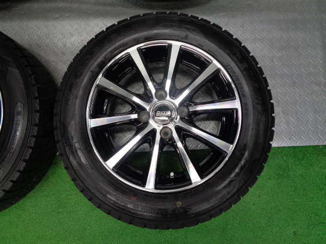 ほぼ新品バリ山!! 175/65R14 スタッドレス タイヤ ホイール 14 5.5J 100 4穴 4H アクア ヴィッツ フィット スイフト デミオ ノート マーチ_画像5