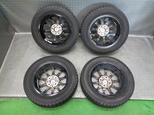 ほぼ新品バリ山 155/65R14 スタッドレスタイヤ ホイール 4本 14 4.5J 100 4穴 4H ムーブ タント N-BOX スペーシア ワゴンR デイズ パレット_画像6