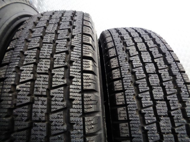 ほぼ新品バリ山! 145/80R12 スタッドレスタイヤ ホイール 4本 12 3.5J 100 4穴 4H サンバー エブリィ ハイゼット アクティ キャリー 軽トラ_画像8