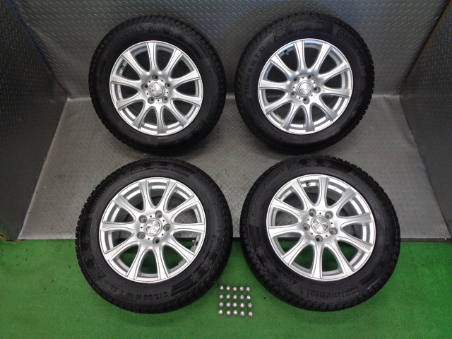 バリ山!! 美品! 215/60R16 スタッドレスタイヤ ホイール 4本 16 6.5J 114.3 5H 5穴 ヴェゼル CX-3 MPV アテンザ オデッセイ プリウスα SAI_バリ山タイヤホイール美品 23017942 Y1-4-2