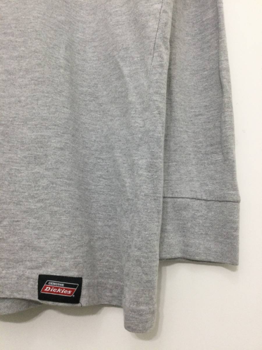 Dickies ディッキーズ コットン×ポリエステル 長袖Tシャツ ロンT カットソー クルーネック 裾タグ メンズM〜 【良品綺麗】_画像5