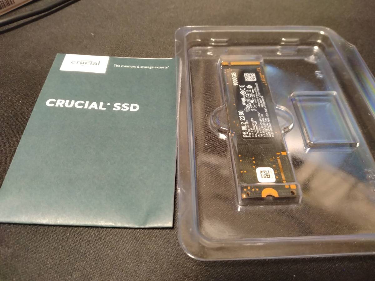 Crucial クルーシャル　Nvme ssd P5 1TB used _画像4