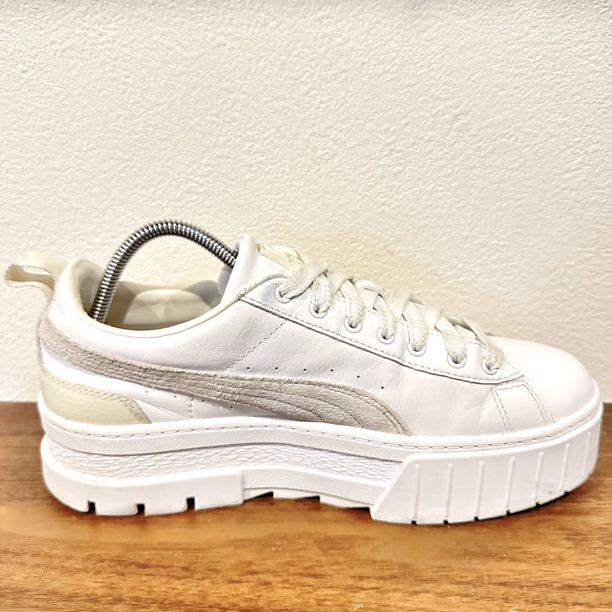 PUMA MAYZE LTH WNS プーマ メイズ レザー レディース ホワイト