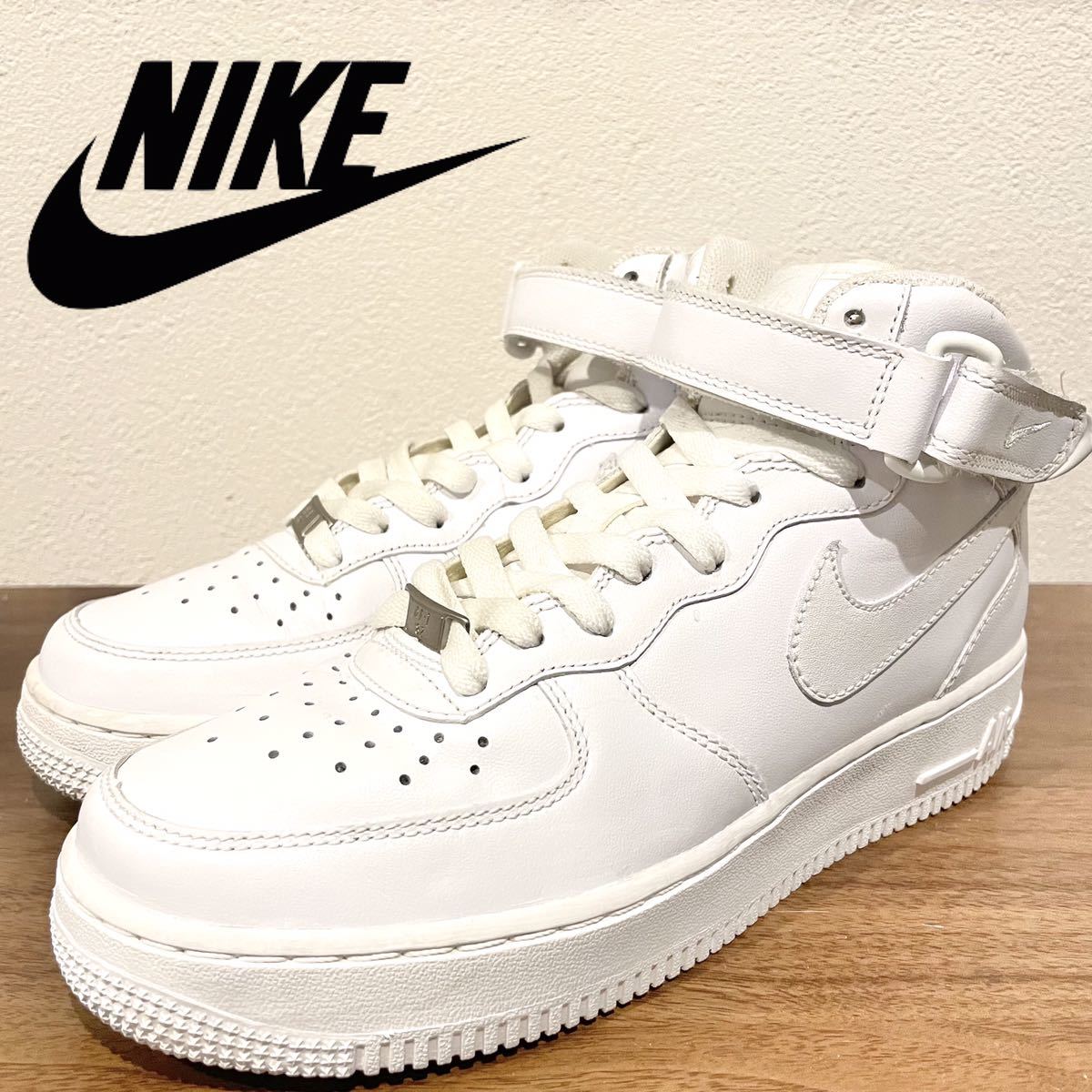 NIKE AIR FORCE 1 MID 07 ナイキ エア フォース ワン ミッド ホワイト レディース 315123-111 カジュアル 24cm_画像1