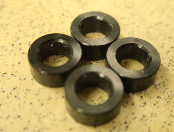 H★アルミカラー4個セット 黒 M10 内径10mm 外径18mm 高さ8mm 10 x 18 x 8 10-18-8 アルミスペーサーカラー_画像2