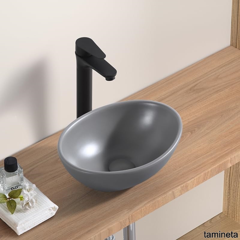 スタイリッシュ 洗面ボウル 楕円形 グレー 手洗い器 手洗い スタイリッシュ 洗面ボウル 楕円形 グレー 手洗い器 手洗い