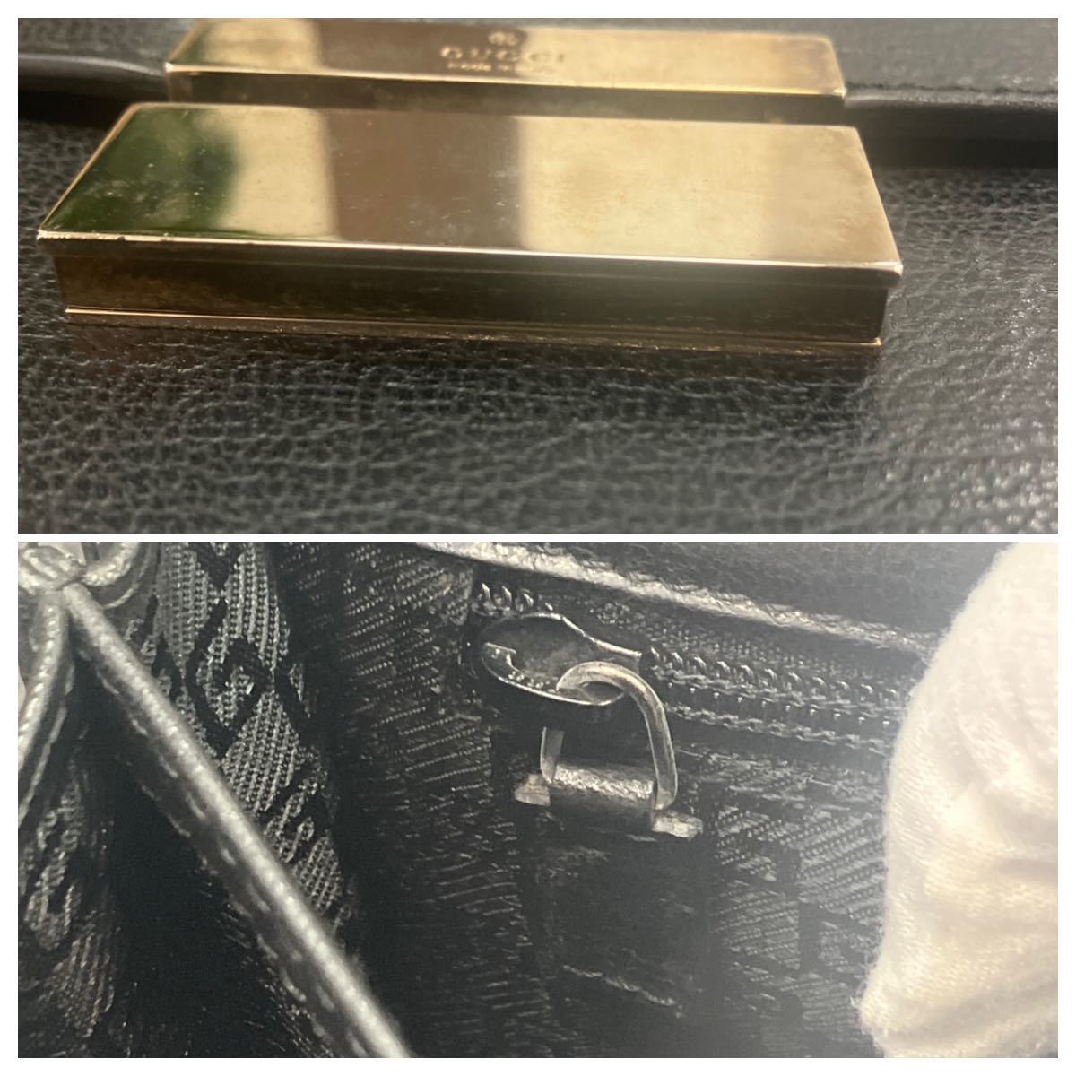 【TN1104】GUCCI グッチ セカンドバッグ レザー クラッチバッグ 黒 ブラック コレクション 031374 1669 保存袋付 メンズ 男性用_画像5