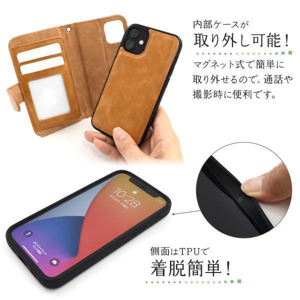 iPhone 12 mini ファスナー 手帳型 アイフォン スマホケース_画像5