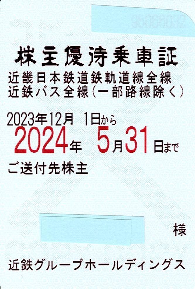 近畿日本鉄道　株主優待乗車証（定期券式）_画像1