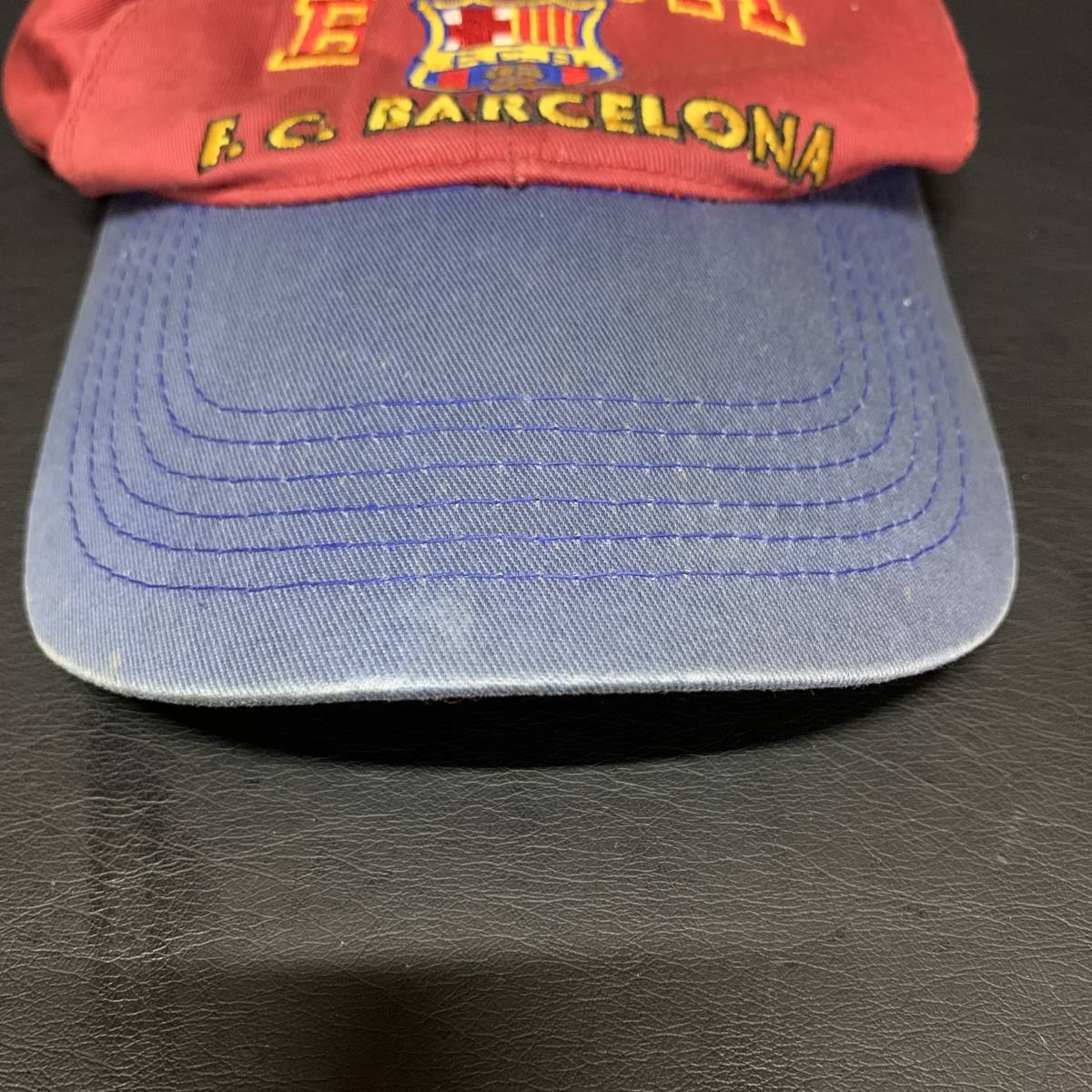 ZA18 ヴィンテージ FCバルセロナ BARCELONA 帽子 キャップ 色あせ有りの画像7