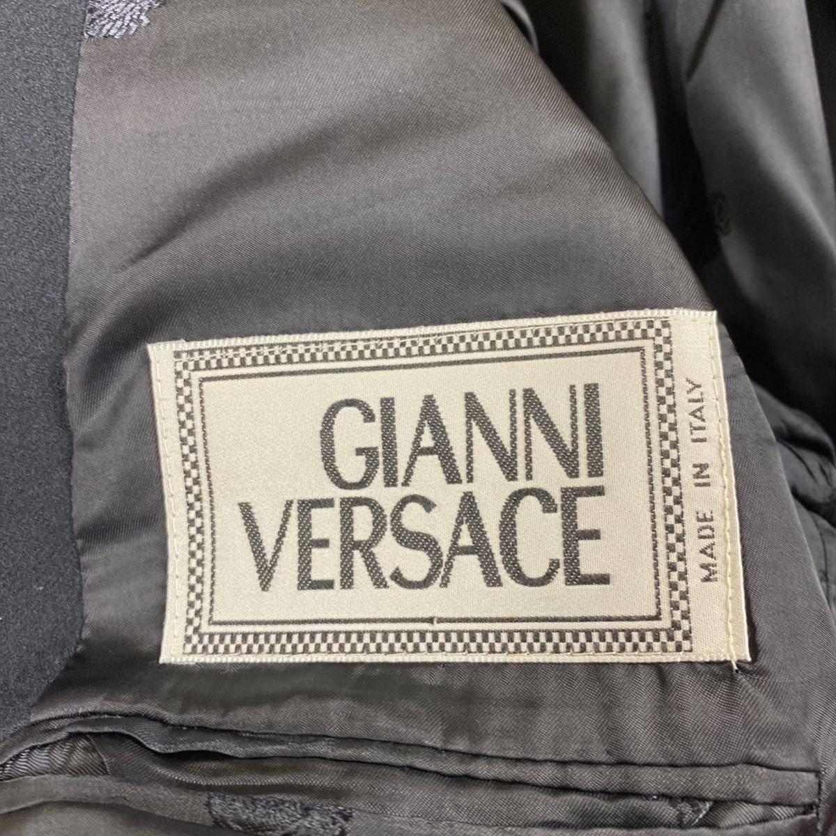 希少 アーカイブ GIANNI VERSACE ジャンニヴェルサーチ セットアップ スーツ ダブル メデューサ カシミア混 大きいサイズ 44サイズ_画像6