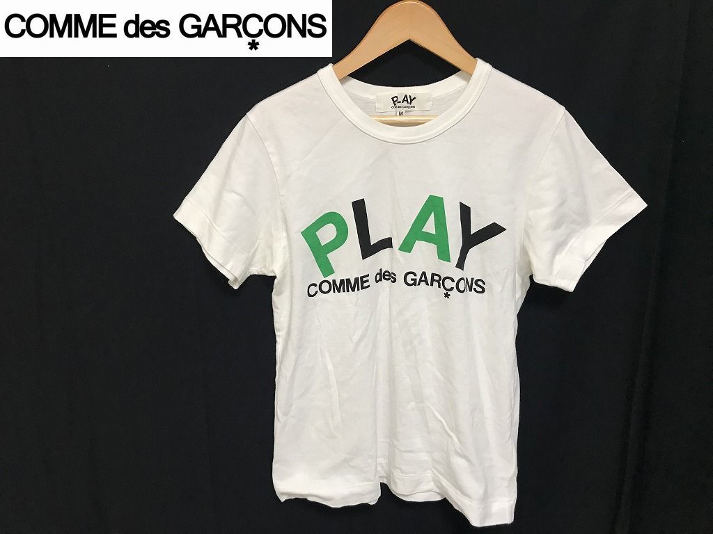 正規 コムデギャルソン Tシャツ PLAY プレイ COMME Des Garcons ギャルソン ホワイト白 レディースM