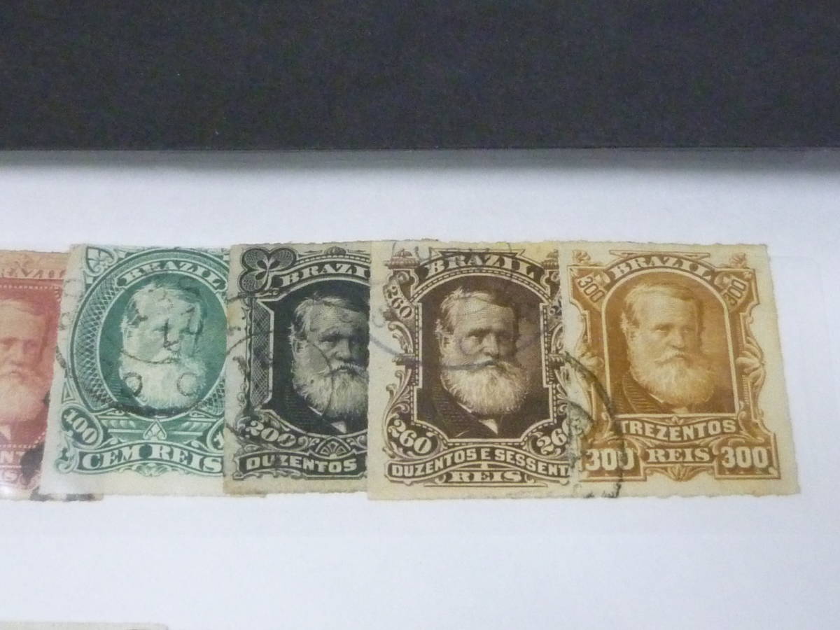 24 A N4 Brazil stamp 1878-79 year SC#68-75 total 8 kind used [2008 year version SC appraisal $61,5]