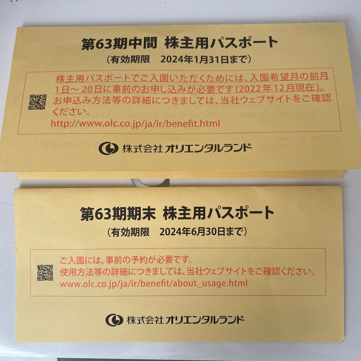 株主優待　東京 ディズニーランド ディズニーシー パスポート _画像2