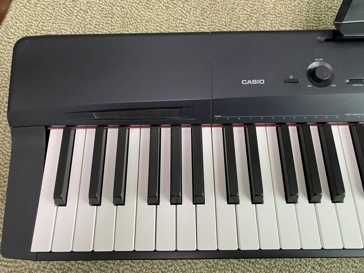 CASIO(カシオ)電子ピアノ Privia PX-160BK 88鍵盤 譜面台・電源