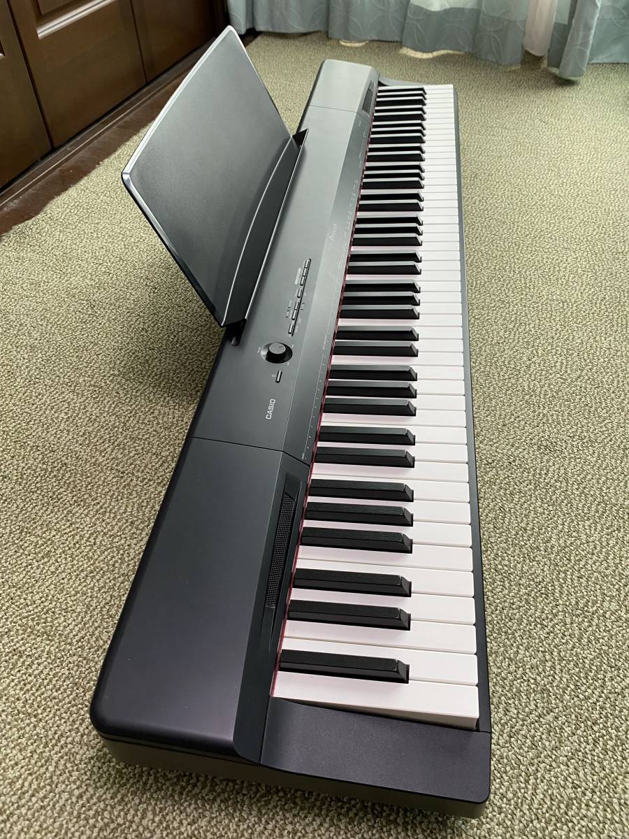 CASIO（カシオ）電子ピアノ Privia PX-160BK 88鍵盤 譜面台・電源