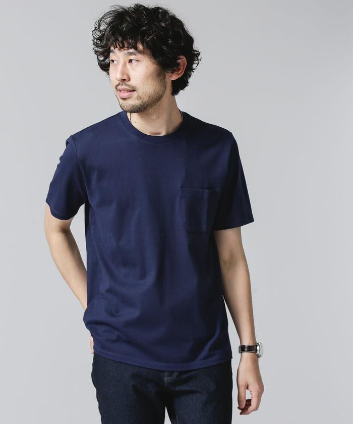 新品 ナノユニバース Anti Soaked ヘビークルーネックTシャツ ネイビー Sサイズ nano・universe_画像9