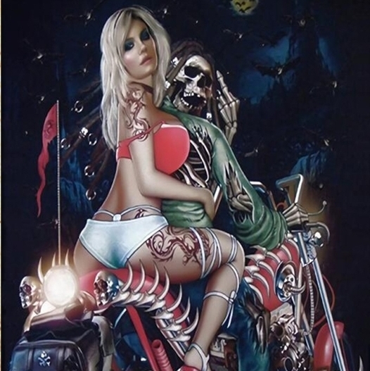 D05 Diamonds SKULL & BIKE ガレージ インテリア フラッグ 旗 D05 Diamonds SKULL & BIKE ガレージ インテリア フラッグ 旗