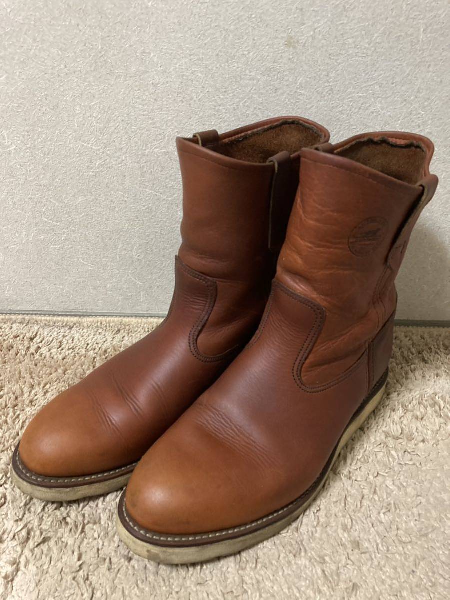 緑犬タグ 犬刻印 レッドウイング 866 ペコス ブーツ 10D RED WING 赤茶 90s ビンテージ_画像1