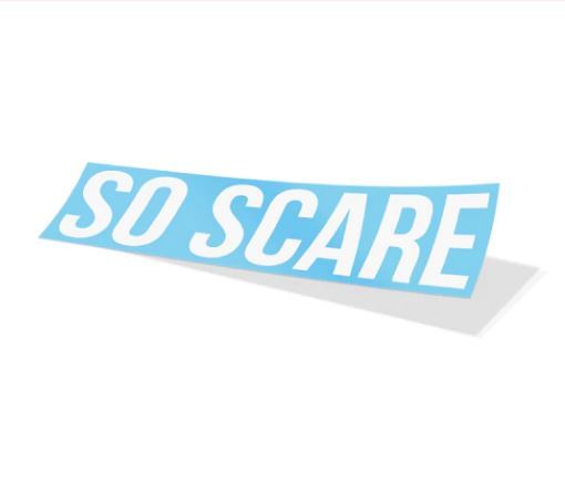 バナー SO SCARE 抜きステッカー 白 USDM ソー スケア とても怖いの画像2