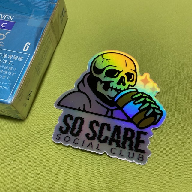 SO SCARE ★MASCOT★　スラップ　ステッカー　USDM　ソー スケア　とても怖い_画像1