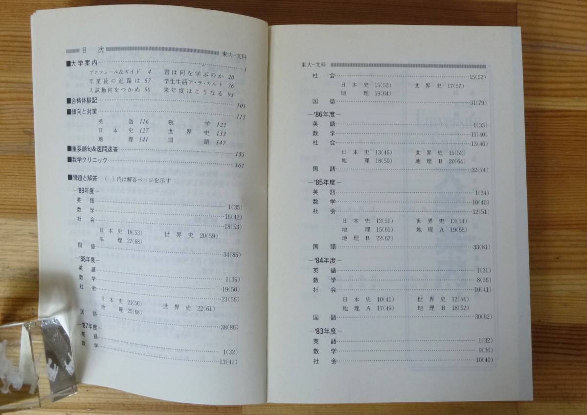 A18▲赤本 東京大学 （文科）1990年度版 大学入学シリーズ　最近10カ年 教学社 大学受験入試問題集 共通テスト 入試対策 国公立 231123_画像4