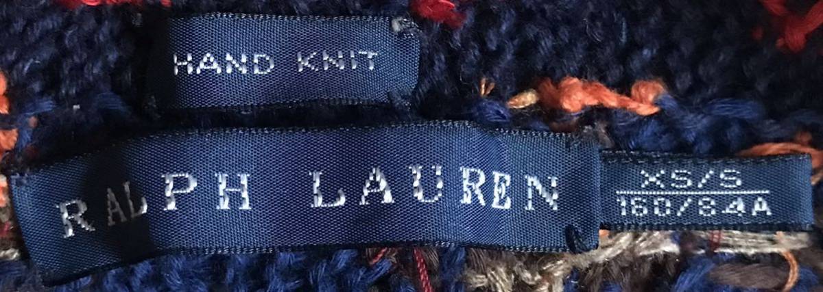 至極の逸品 別格のインディアンヘッド ★ RALPH LAUREN ★ 立体 ボーダー柄 ネイティブ柄 ナバホ柄 ニット ポンチョ ガウン カーディガン_画像10