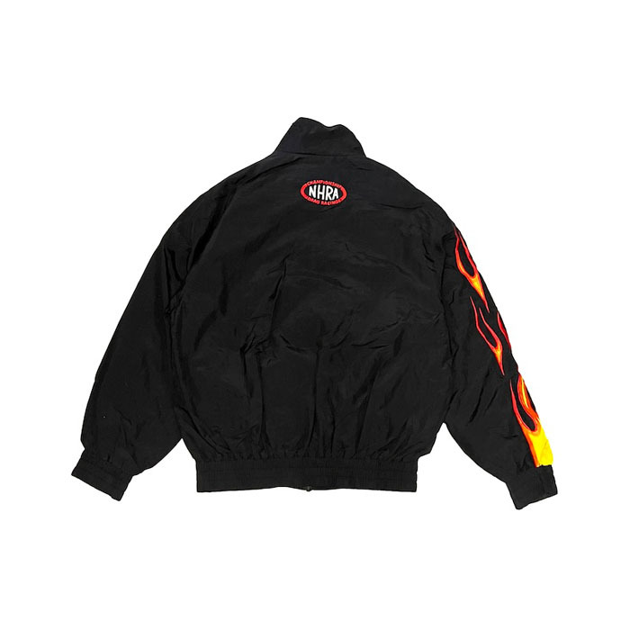 90s NHRA ホットロッド ファイヤー柄 ジャケット ブルゾン 90s NHRA ホットロッド ファイヤー柄 ジャケット ブルゾン