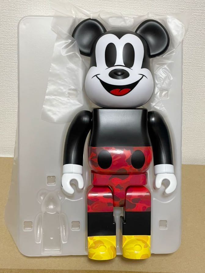 2023 BE@RBRICK BAPE(R) MICKEY MOUSE COLOR Ver.400% BAPE ベアブリック _画像1