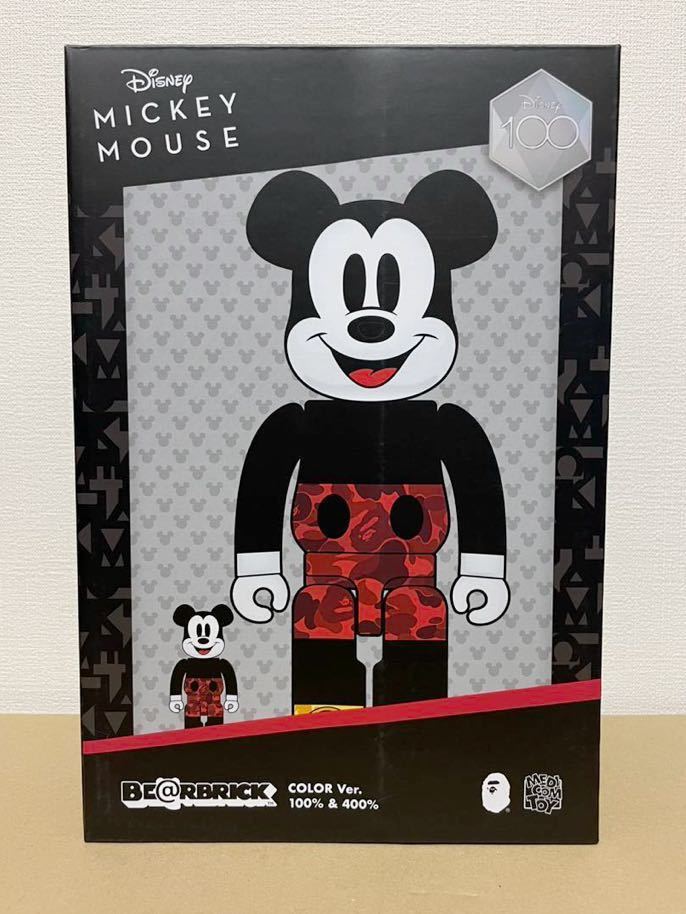 2023 BE@RBRICK BAPE(R) MICKEY MOUSE COLOR Ver.400% BAPE ベアブリック _画像2