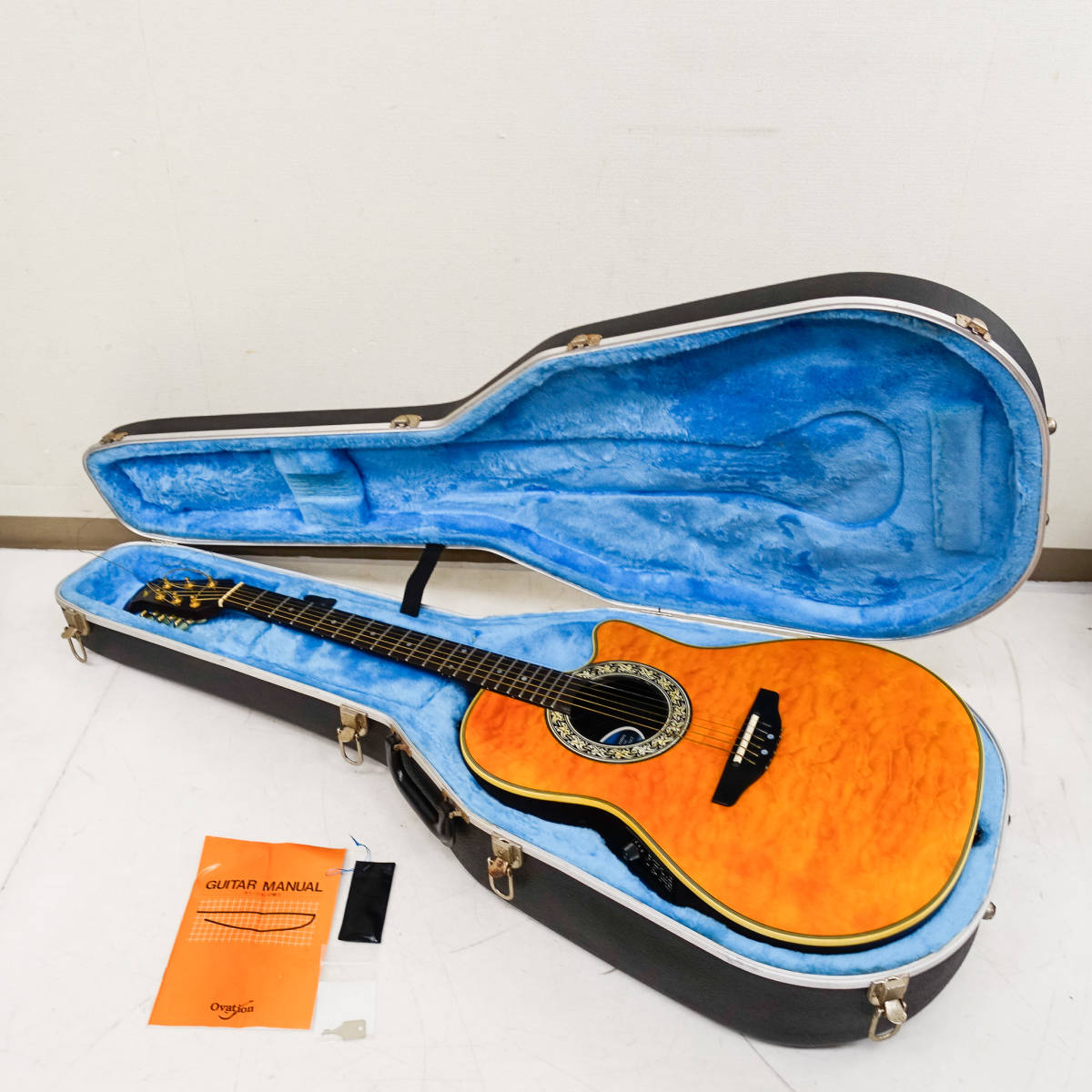 Ovation オベーション エレクトリックアコースティックギター MODEL No.3860 Pinnacle Series エレアコ ハードケース付 K3263_画像1