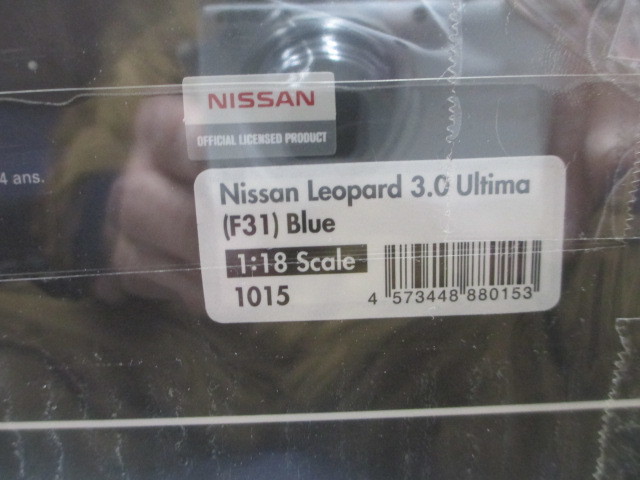 新品　1/18　ignition model　1015　ニッサン　レパード　3.0　アルティマ　F31　ブルー　イグニッションモデル　絶版_画像4
