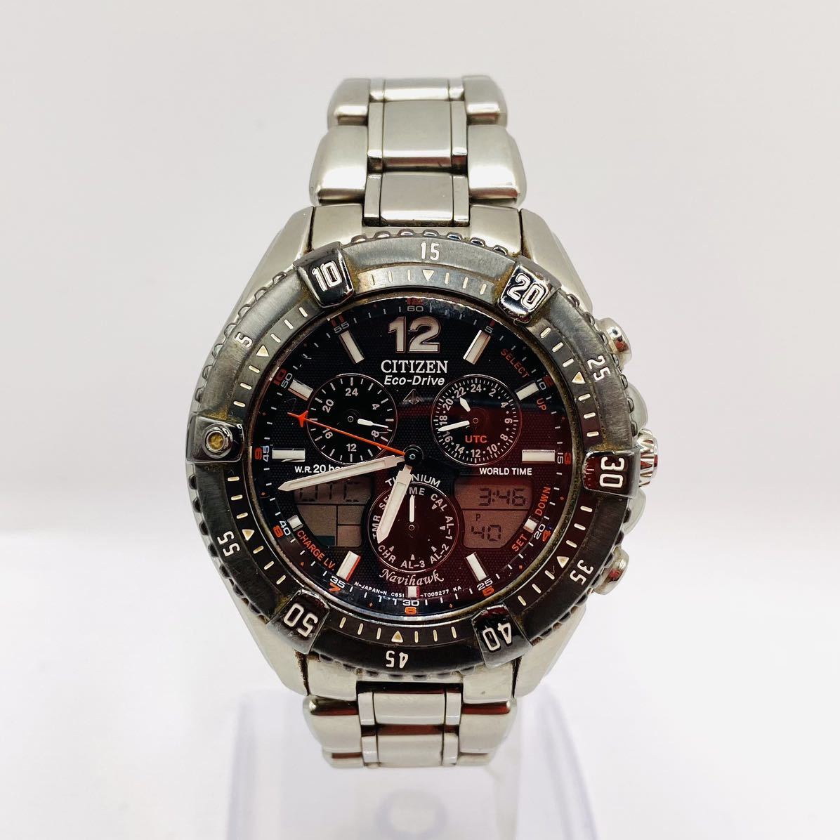 CITIZEN シチズン Eco-Drive プロマスター C651-T005535 ソーラー ビンテージ 約16cm/4.2cm リューズ動作不動 稼働_画像1