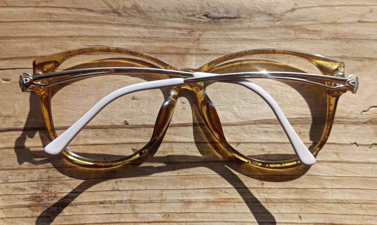 送料無料♪ドイツ製 80's Christian Dior オールドディオール サングラス メガネ レンズなし 美品 セルフレーム眼鏡 vintage オプティカル_画像2