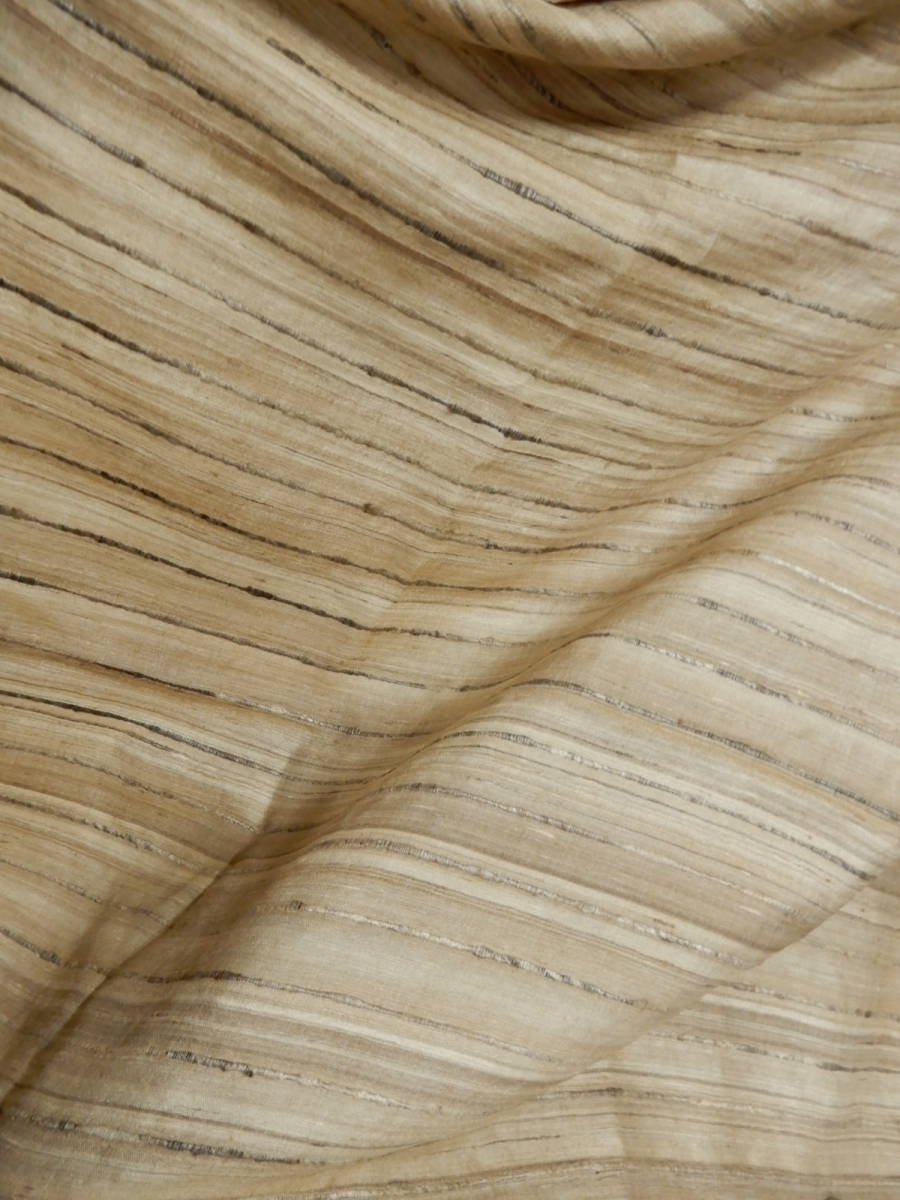 ＜銀の斧＞インド手織り・タッサーシルク・希少・野蚕糸・美しい絹布・約2，2m・幅117cm_画像2