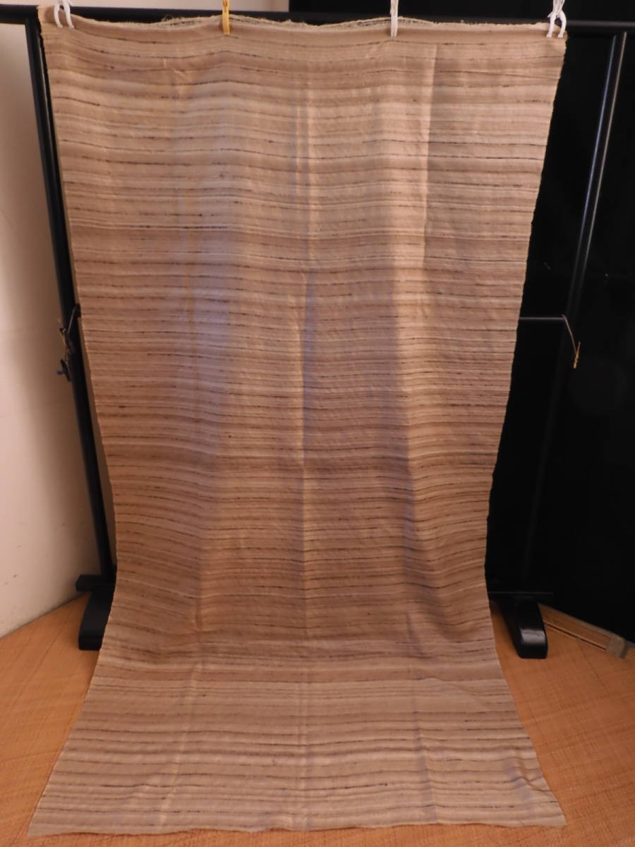 ＜銀の斧＞インド手織り・タッサーシルク・希少・野蚕糸・美しい絹布・約2，2m・幅117cm_画像10
