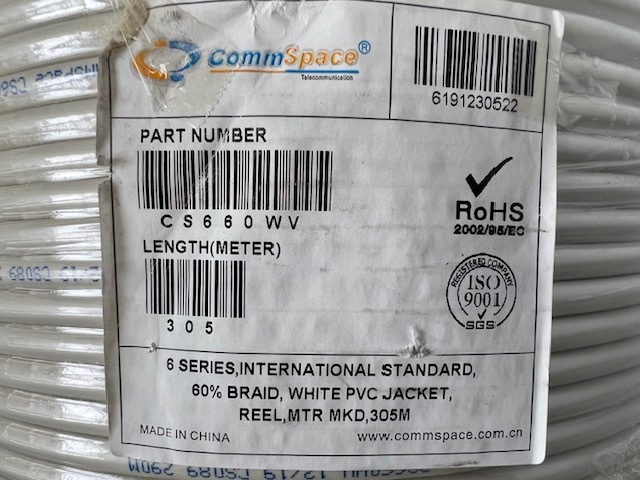 (JT2311)CommSpace CS660WV коаксильный кабель не использовался товар фотография . все 