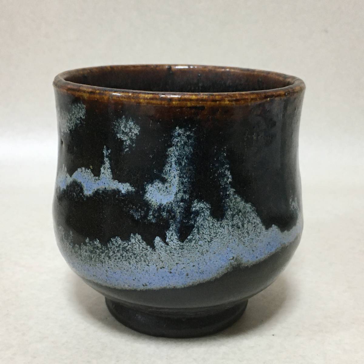 八八八】池順鐸 高麗 窯変 茶碗 ◇共箱 黄布 栞 茶道具 抹茶碗 韓国