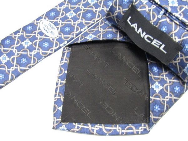LANCEL(ランセル) 　シルクネクタイ　格子＆小紋柄　イタリア製　841679C260R10B_画像2