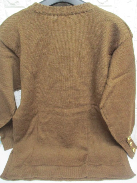 10-27/未使用 M寸 ウール 毛100％ ロング丈 ニット セーター レディース GARMENT BROWN_画像5