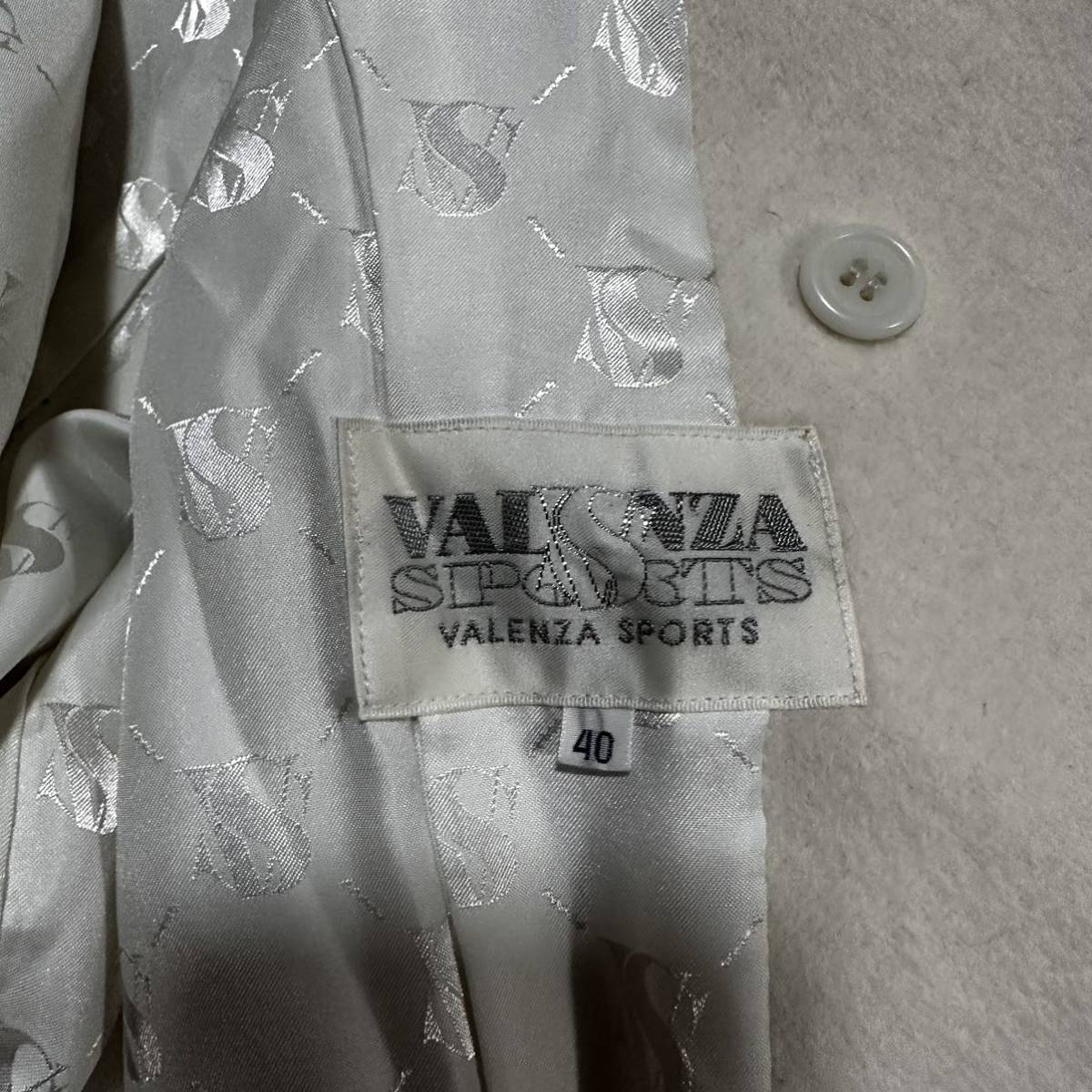 C200 VALENZA SPORTS バレンザ スポーツ ウール コート レディース サイズ40 刺繍 アウター _画像9