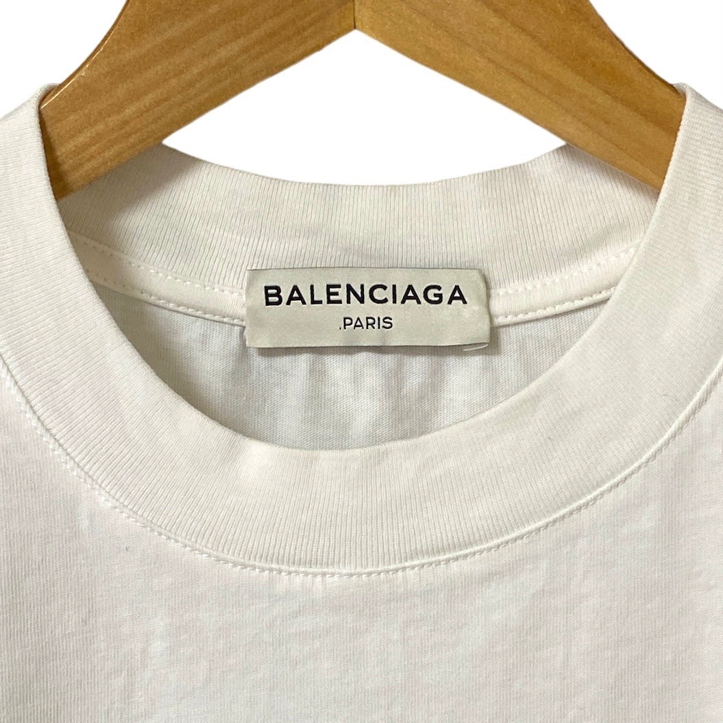 バレンシアガ レディース Tシャツ 半袖 XSサイズ ホワイト 白 23K05の画像2