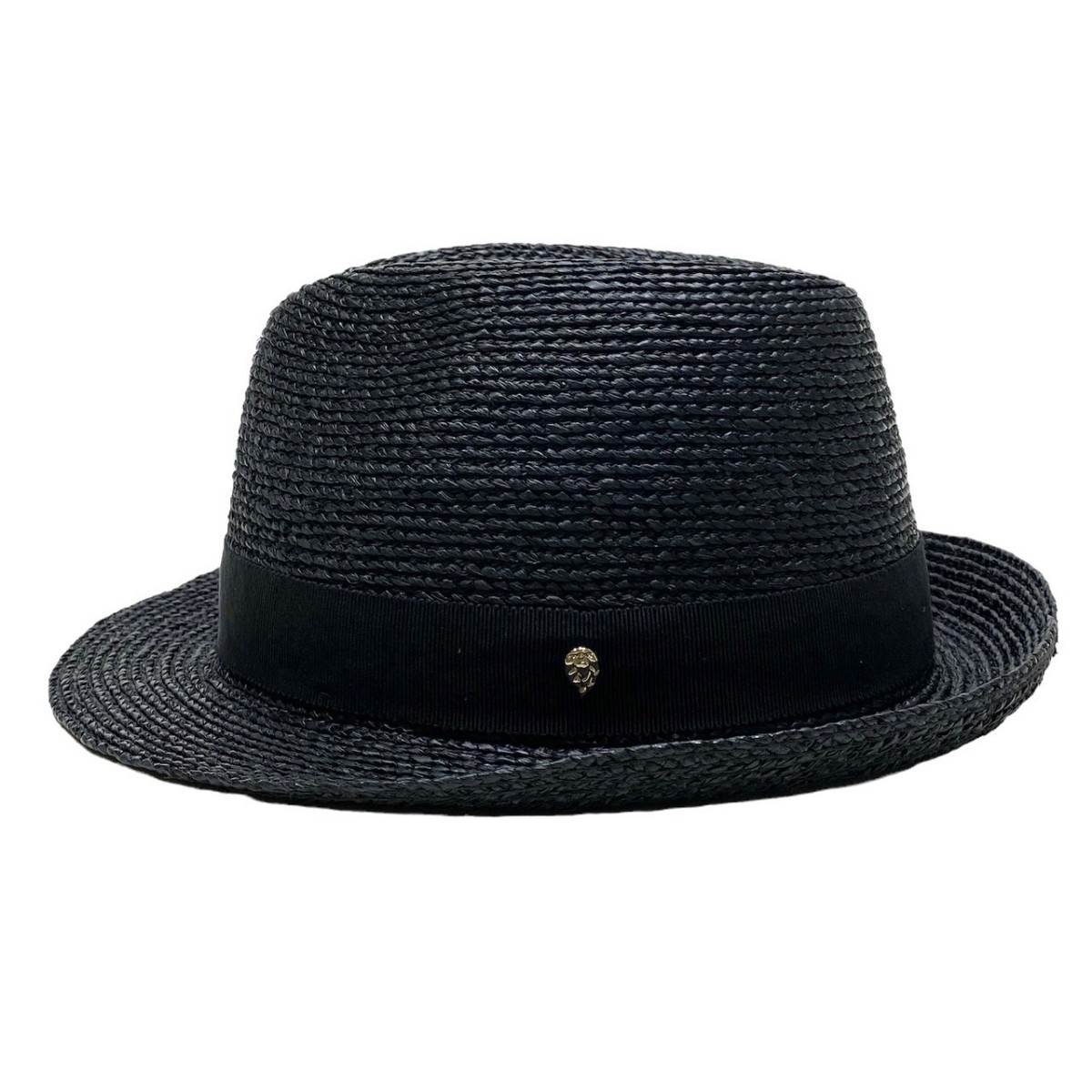 未使用 ヘレンカミンスキー ラフィア ハット 帽子 フリーサイズ スリランカ製 ブラック 23K25_画像2