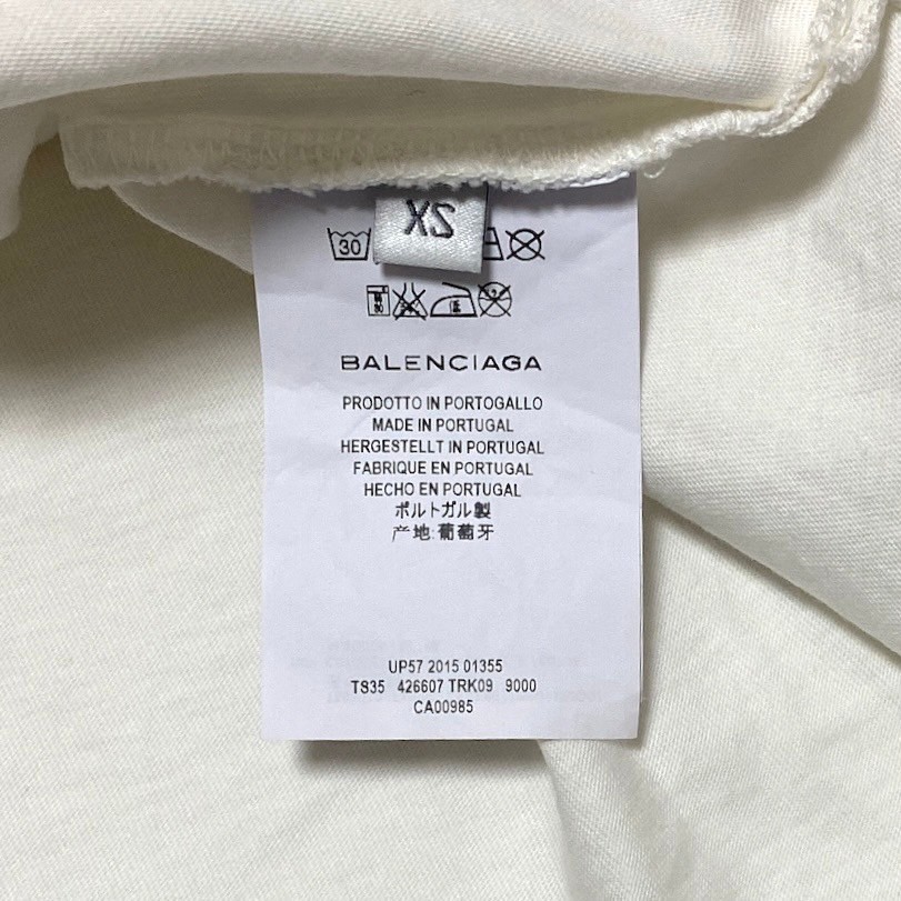 バレンシアガ レディース Tシャツ 半袖 XSサイズ ホワイト 白 23K05の画像7
