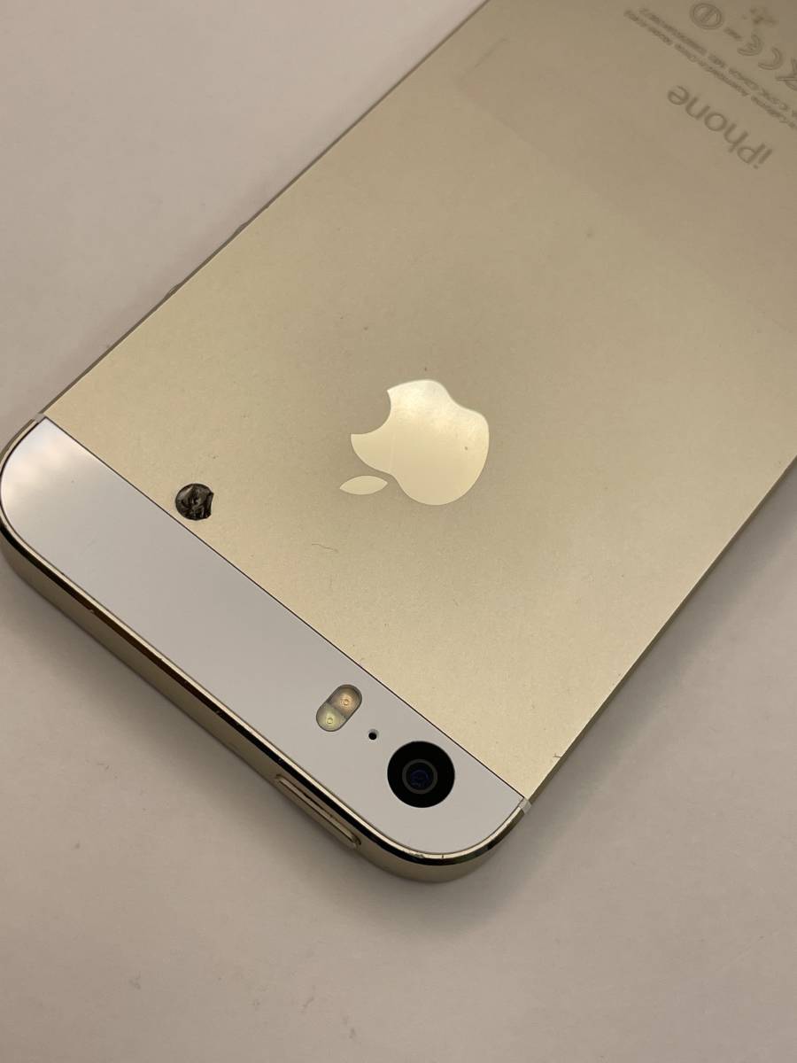 （1039） 【爆速発送・土日発送可】Apple iPhone 5s ゴールド 16GB アイフォン アップル 1円スタート SoftBank/docomo 利用制限◯_画像7